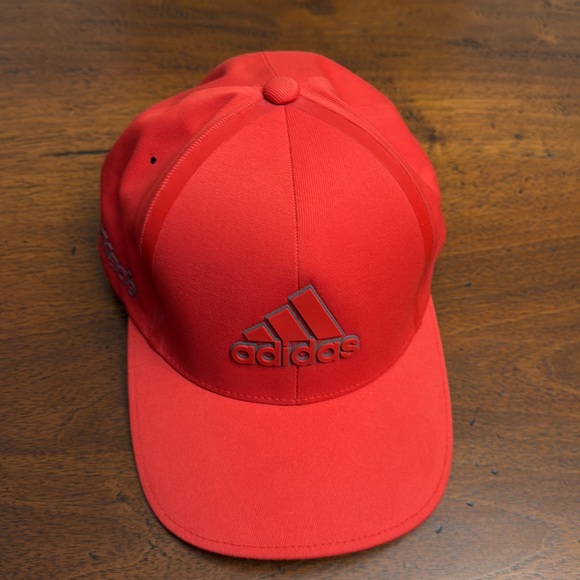 Adidas TaylorMade Hat red FlexFit Delta Adult Mens solid red Adidas Cap Hat L/XL - Picture 12 of 13